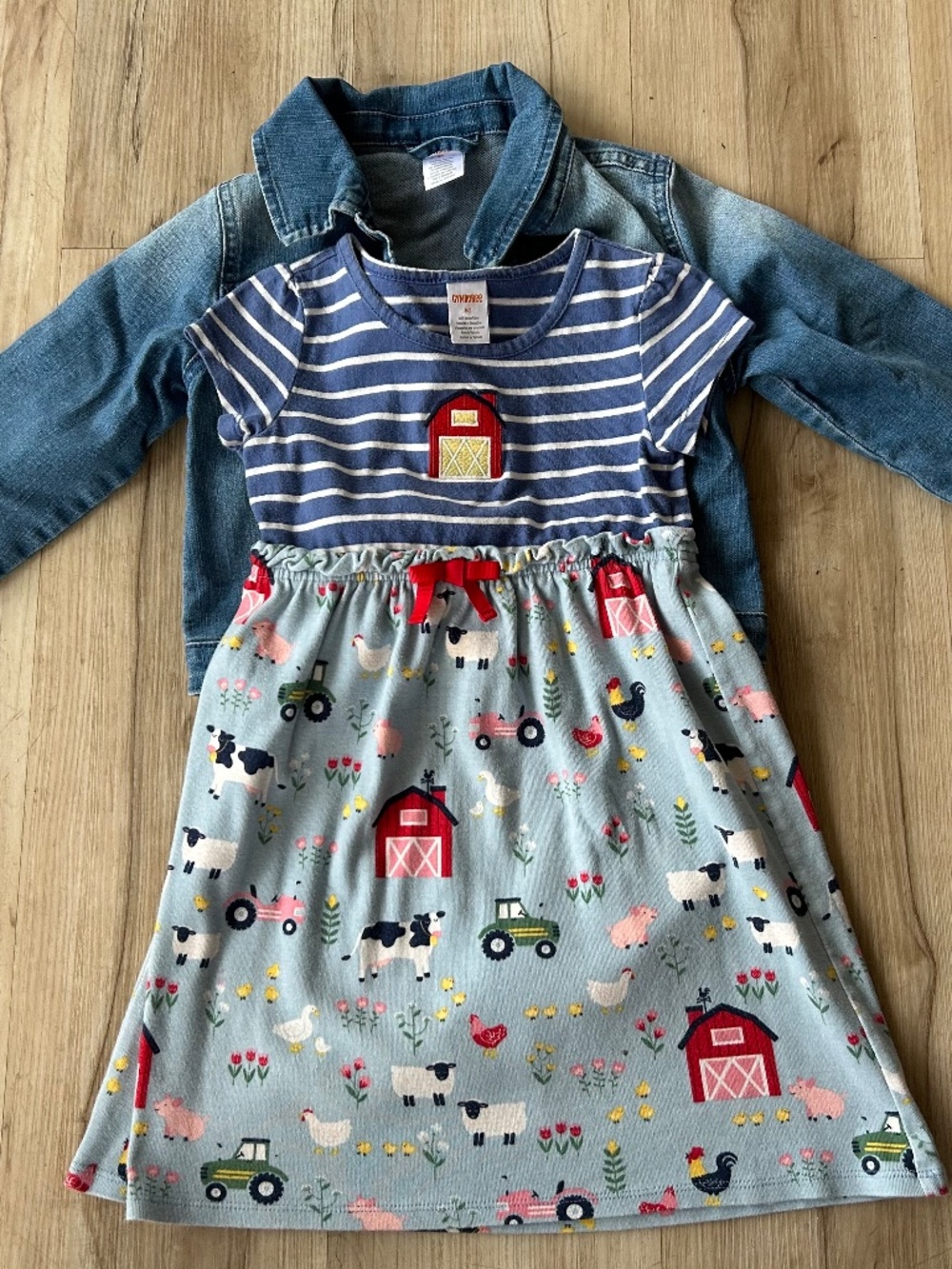Gymboree 5T Toddler Girls Farm Jacket and Dress Outfit